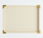 RpinkalVelvet Jewellery Display Tray 12 x 9 Inch | Premium Organizer for Rings, Earrings, Bracelets & Accessories | Elegant Display Tray with Gold Corner Protectors (Ivory cream.)