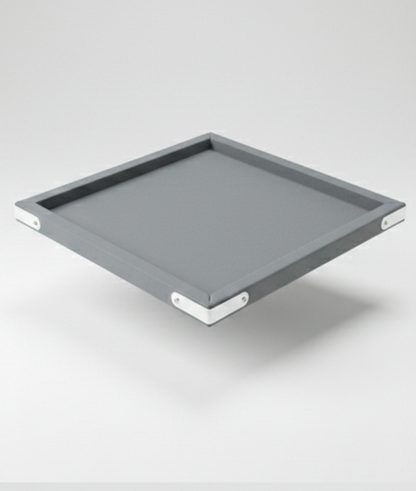 Premium Velvet Jewellery Display Tray 12 x 9 Inch | Ring, Earring & Bracelet Organizer | Charcoal Grey (Pack of 2)