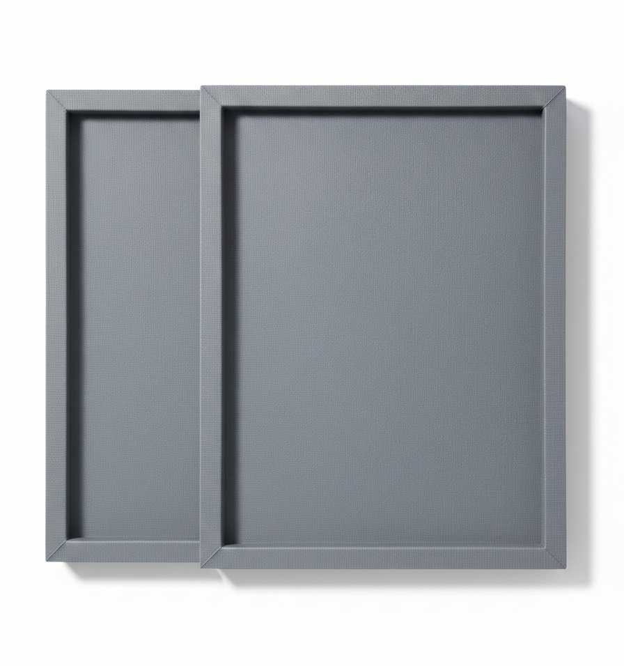 Premium Velvet Jewellery Display Tray 12 x 9 Inch | Ring, Earring & Bracelet Organizer | Charcoal Grey (Pack of 2)
