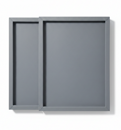 Premium Velvet Jewellery Display Tray 12 x 9 Inch | Ring, Earring & Bracelet Organizer | Charcoal Grey (Pack of 2)