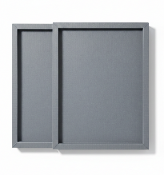 Premium Velvet Jewellery Display Tray 12 x 9 Inch | Ring, Earring & Bracelet Organizer | Charcoal Grey (Pack of 2)