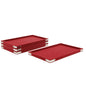 Rpinkal RED Velvet Jewellery Finding Beading Tray 12 x 9 Inch (RED) (Pack of 4)