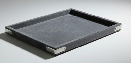 Rpinkal Velvet Jewellery Display & Beading Tray 15 x 12 Inch (New Grey) 1 PCS