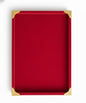 Rpinkal Premium Velvet Jewellery Display Tray 12 x 9 Inch Elegant Design with Gold Corner Protectors (Red)1 PCS