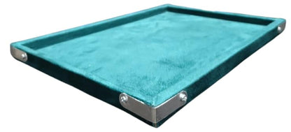 Rpinkal Velvet Jewellery Display & Beading Tray 14 x 10 Inch (Rama Green)
