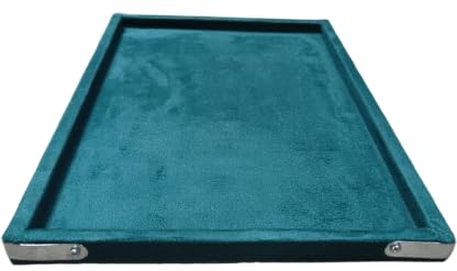 Rpinkal Velvet Jewellery Display & Beading Tray 14 x 10 Inch (Rama Green)
