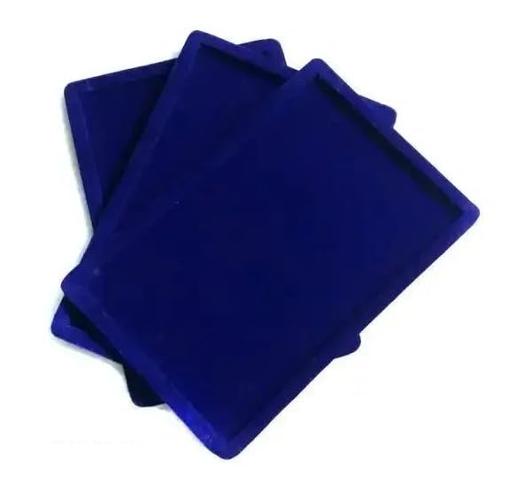 Rpinkal Velvet Jewellery Finding Beading Tray 12 x 9 Inch (BLUE)