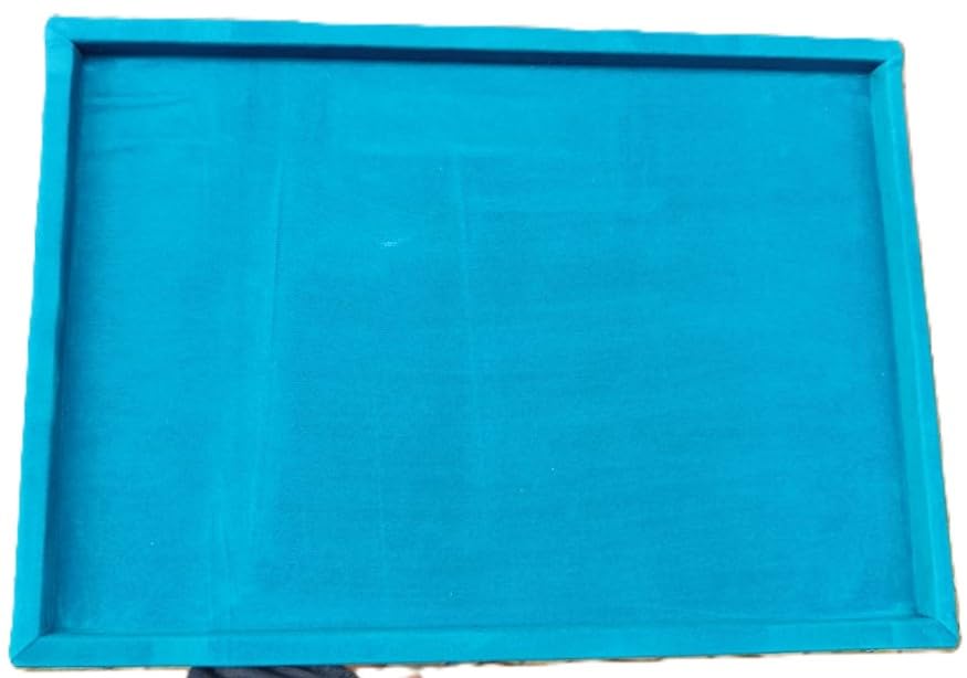 Rpinkal Sky blue Jewellery Display Organizer Tray 15 x 12 Inch (Sky blue)