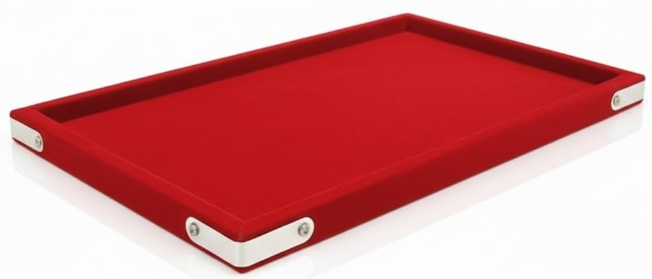 Rpinkal RED Velvet Jewellery Finding Beading Tray 12 x 9 Inch (RED) 1 PCS