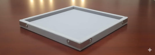 Rpinkal Premium Velvet Jewellery Display Organizer Tray 12 x 9 (Light Grey))