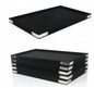 Rpinkal  Velvet Jewellery Display & Beading Tray | Set of 6 | 12 x 9 Inch Multipurpose Organizer Trays for Jewellery, Beads, Rings, Bracelets & Showcase Display (Black)