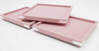 Rpinkal Velvet Jewellery Display & Beading Tray 12 x 9 Inch (Baby Pink) 1PCS
