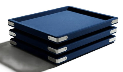 Rpinkal Velvet Jewellery Display & Beading Tray 12 x 9 Inch (Navy Blue)