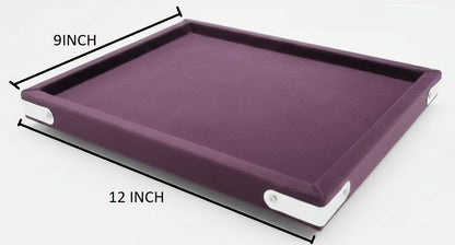 Rpinkal Wine Velvet Jewellery Finding Beading Tray 12 x 9 Inch (Wine) (Pack of 3)