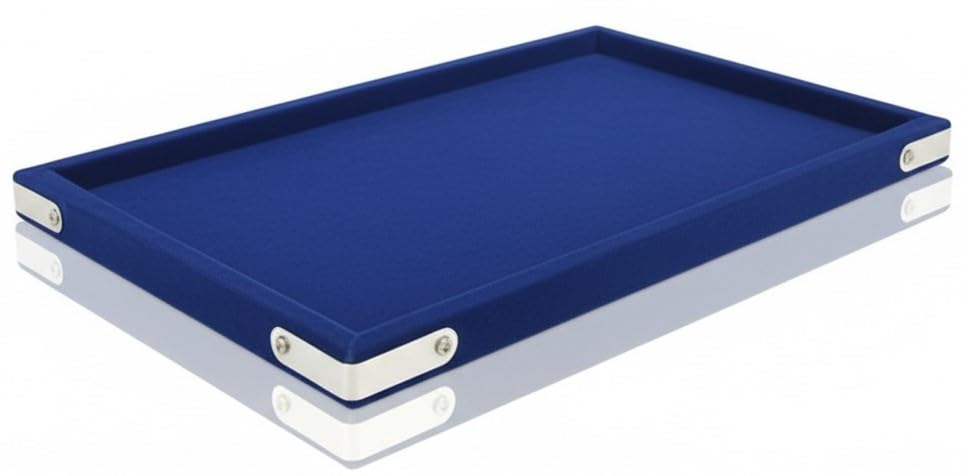 Rpinkal Velvet Jewellery Finding Beading Tray 12 x 9 Inch (BLUE) (Pack of 4)