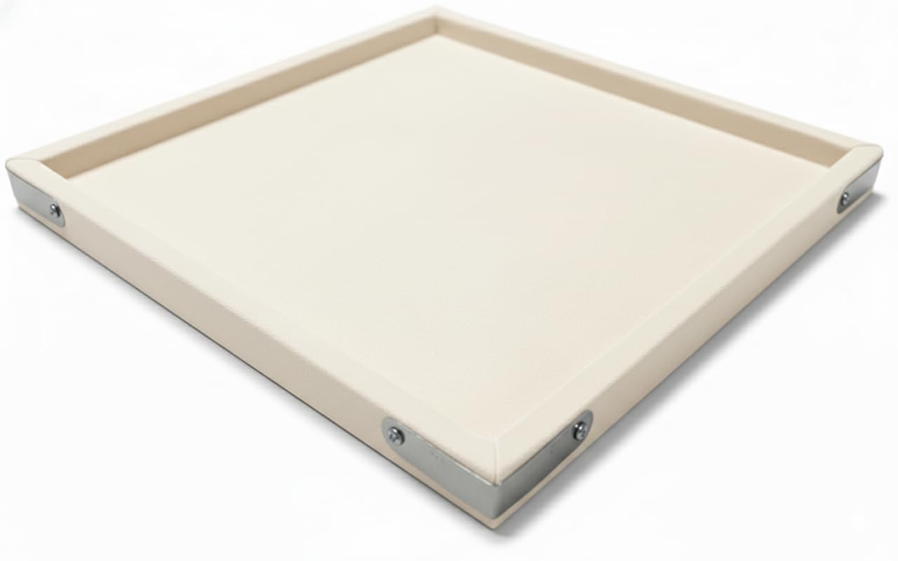 Rpinkal Velvet Jewellery Display & Organizer Tray Set of 3 – Ivory Cream | Premium Multipurpose Beading Trays for Rings, Earrings, Bracelets, Bangles & Showcase Display | Sizes 12x9, 14x10, 15x12 Inch (Ivory Cream)