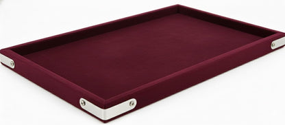 Rpinkal Premium Velvet Jewellery Display & Beading Tray 12 x 9 Inch (Maroon Premium)