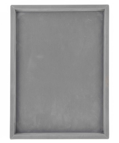 Rpinkal Combo Jewellery Display Organizer Tray Velvet (12x9 inch & 14x10 Inch & 15x12Inch) Velvet Tray Pack of 3 - Grey