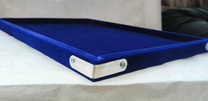 Rpinkal Velvet Jewellery Finding Beading Tray 12 x 9 Inch (BLUE)