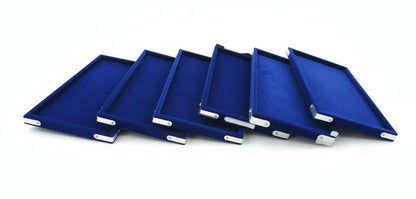 Rpinkal Velvet Jewellery Finding Beading Tray 12 x 9 Inch (BLUE)