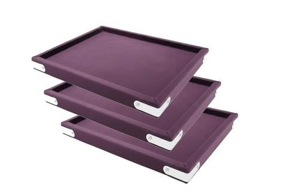 Rpinkal Wine Velvet Jewellery Finding Beading Tray 12 x 9 Inch (Wine) (Pack of 3)