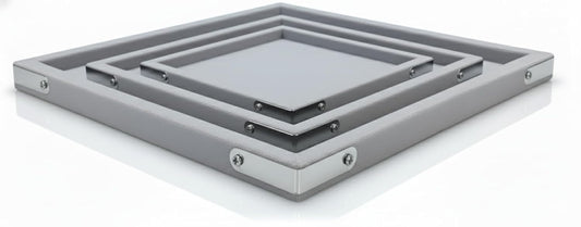 Rpinkal Combo Jewellery Display Organizer Tray (LIGHT GREY) Velvet (12x9 inch & 14x10 Inch & 15x12Inch) Velvet Tray Pack of 3 -(Light grey)