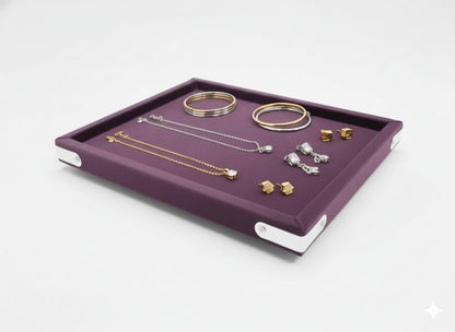 Rpinkal Wine Velvet Jewellery Finding Beading Tray 12 x 9 Inch (Wine) (Pack of 3)