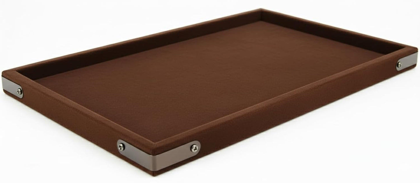 Rpinkal Velvet Jewellery Finding Beading Tray 12 x 9 Inch (Coffee Brown)1 PCS
