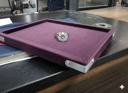 Rpinkal Velvet Jewellery Display & Beading Tray 12 x 9 Inch (Wine)