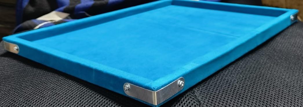 Rpinkal Sky blue Jewellery Display Organizer Tray 15 x 12 Inch (Sky blue)