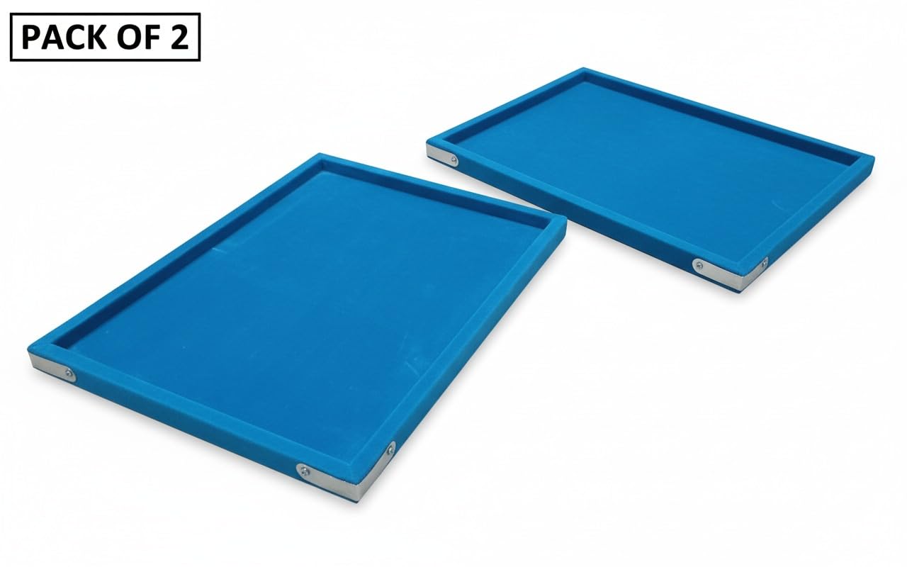Rpinkal Sky blue Jewellery Display Organizer Tray 15 x 12 Inch (Sky blue)