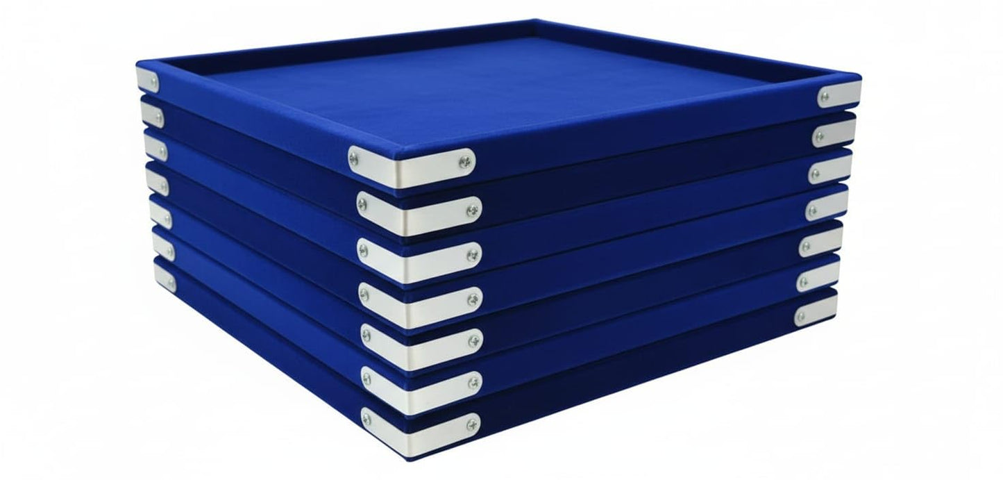 Rpinkal Velvet Jewellery Finding Beading Tray 12 x 9 Inch (BLUE)