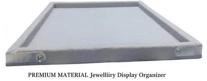 Rpinkal Premium Velvet Jewellery Display Organizer Tray 15 x 12 (Light Grey)1 PCS