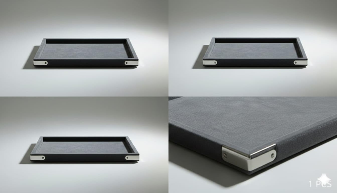 Rpinkal Velvet Jewellery Display & Beading Tray 12 x 9 Inch (New Grey)
