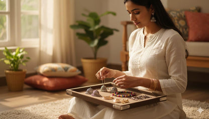 Rpinkal Velvet Jewellery Display & Beading Tray 14 x 10 Inch (Coco)