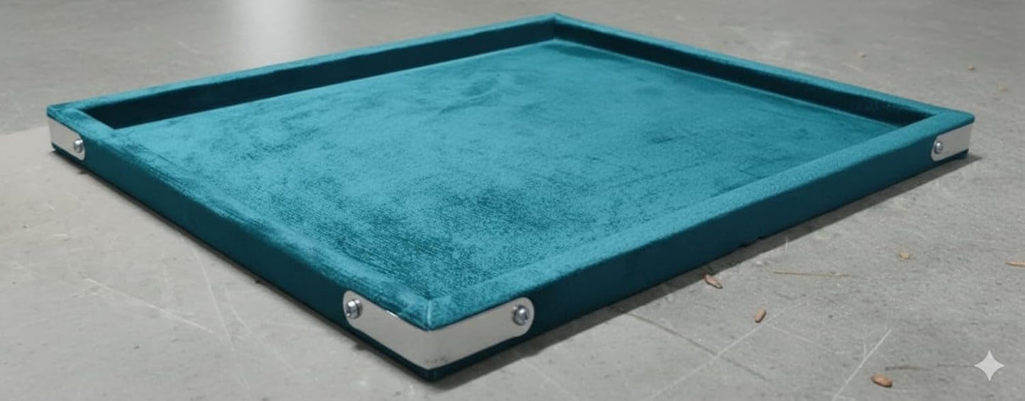 Rpinkal Velvet Jewellery Display & Beading Tray 14 x 10 Inch (Rama Green)