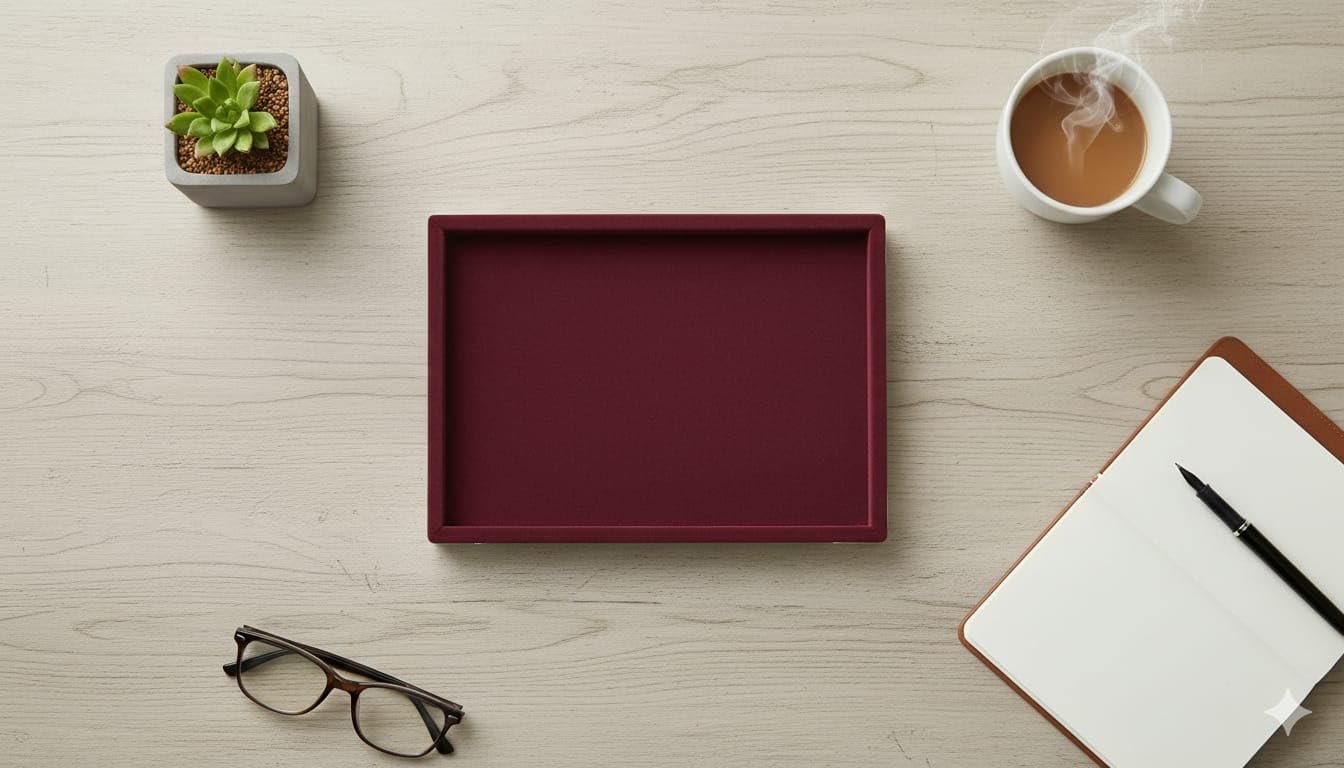 Rpinkal Premium Velvet Jewellery Display & Beading Tray 15 x 12 Inch (Maroon Premium)