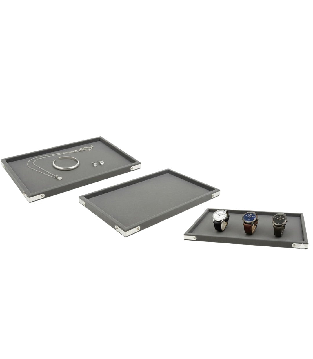 Rpinkal Jewellery Display Organizer Tray Velvet Beading Tray 14 x 10 Inch (Grey) 1 PCS