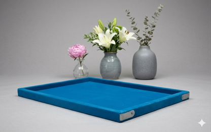 Rpinkal Sky blue Jewellery Display Organizer Tray 12 x 9 Inch (Sky blue)