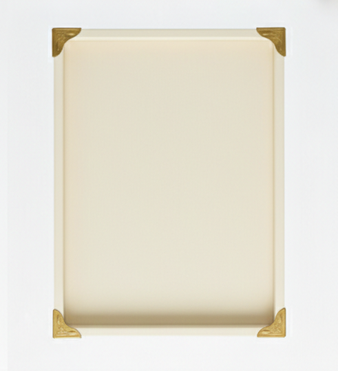 RpinkalVelvet Jewellery Display Tray 12 x 9 Inch | Premium Organizer for Rings, Earrings, Bracelets & Accessories | Elegant Display Tray with Gold Corner Protectors (Ivory cream.)
