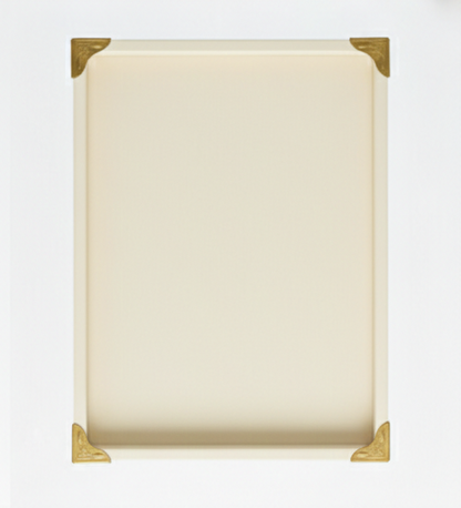 RpinkalVelvet Jewellery Display Tray 12 x 9 Inch | Premium Organizer for Rings, Earrings, Bracelets & Accessories | Elegant Display Tray with Gold Corner Protectors (Ivory cream.)