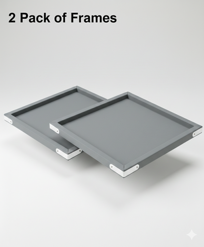Premium Velvet Jewellery Display Tray 12 x 9 Inch | Ring, Earring & Bracelet Organizer | Charcoal Grey (Pack of 2)