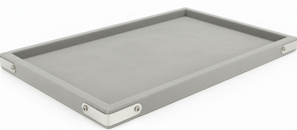 Rpinkal Premium Velvet Jewellery Display Organizer Tray 14 x 10 (Light Grey)