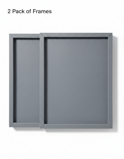 Premium Velvet Jewellery Display Tray 12 x 9 Inch | Ring, Earring & Bracelet Organizer | Charcoal Grey (Pack of 2)