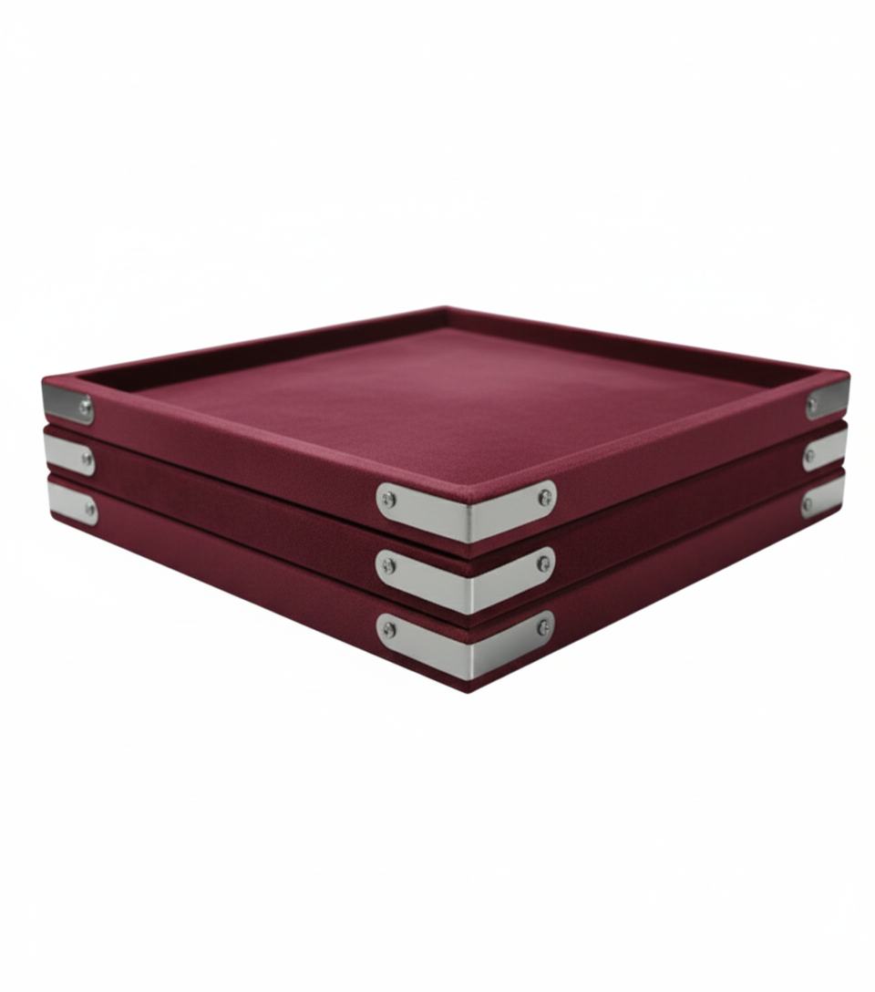 Rpinkal Jewellery Display Organizer Tray MAROON Velvet Beading Tray 14 x 10 (MAROON)