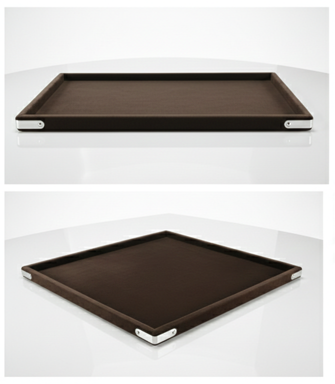 Rpinkal Velvet Jewellery Finding Beading Tray 15 x 12 Inch (Coffee Brown)1 PCS