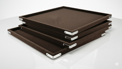 Rpinkal Velvet Jewellery Finding Beading Tray 15 x 12 Inch (Coffee Brown)1 PCS