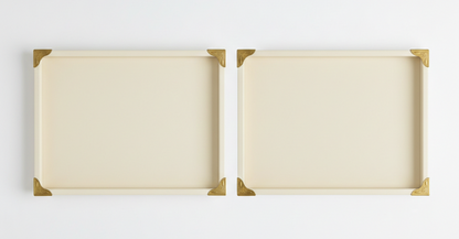 RpinkalVelvet Jewellery Display Tray 12 x 9 Inch | Premium Organizer for Rings, Earrings, Bracelets & Accessories | Elegant Display Tray with Gold Corner Protectors (Ivory cream.)