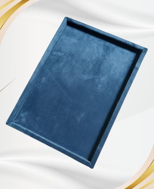 Rpinkal Velvet Jewellery Display & Beading Tray 12 x 9 Inch (Firozi)