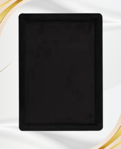 Rpinkal Combo Jewellery Display Organizer Tray Velvet (12x9 inch & 14x10 Inch & 15x12Inch) Velvet Tray Pack of 3 (Black)
